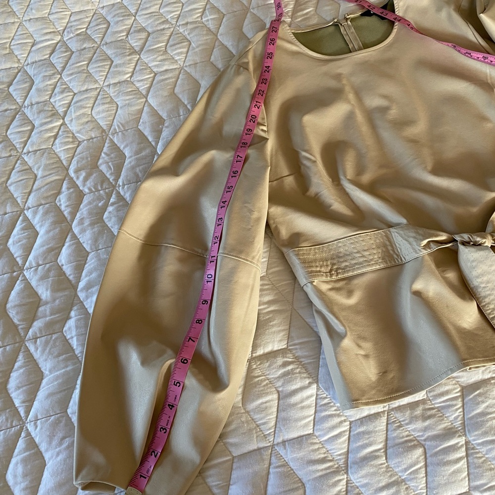 EXPRESS - Faux Vegan Leather Top - Belted - Tag Removed and worn - Picture 11 of 11
